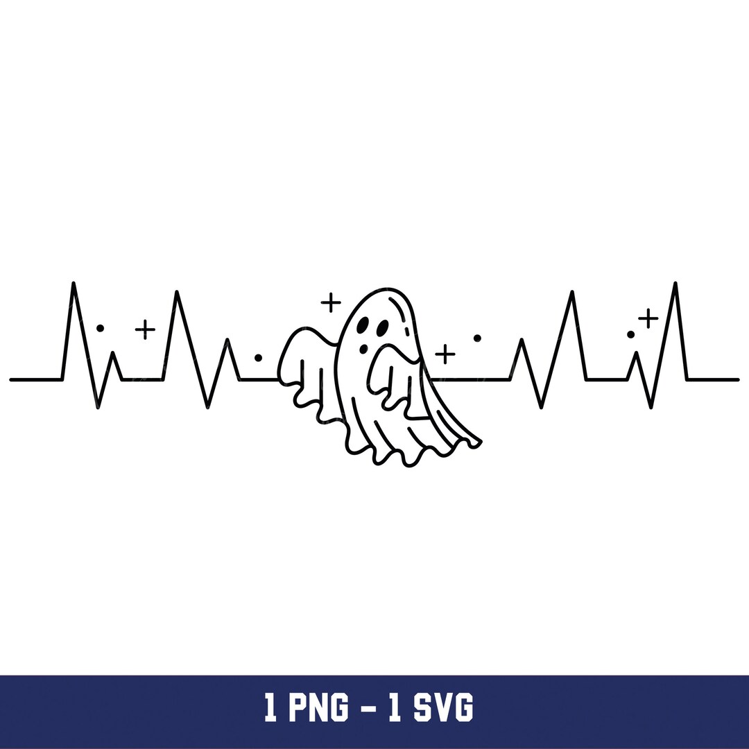 Halloween Heartbeat Png Halloween Heartbeat Svg Etsy