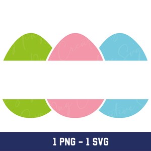Easter Eggs Split Monogram Png, Easter Eggs Split Monogram Svg, Easter Eggs Name Frame Png,  Easter Eggs Name Frame Svg
