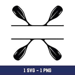 Paddles Split Name Frame, Oar Split Svg,Crossed Paddles Split Frame, Paddles Split Name Png, Oar Split Png,Crossed Paddles Split Png