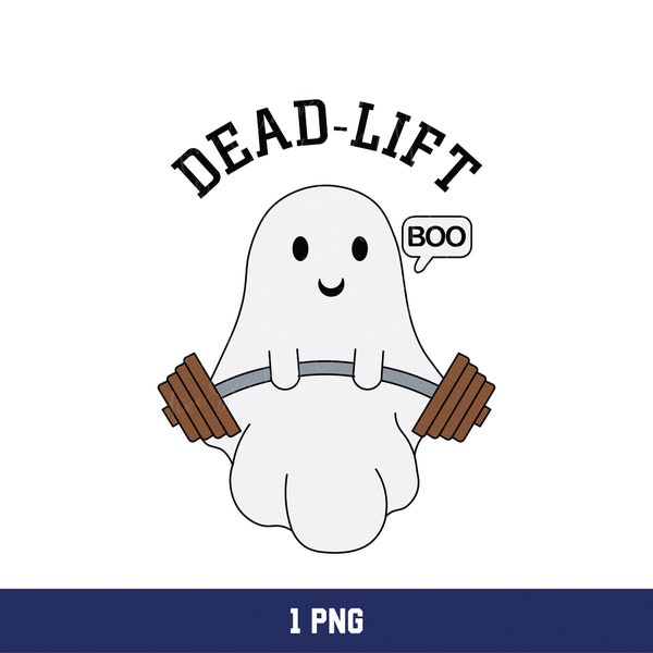 Dead Lift Ghost Png, Halloween Gym Ghost Png