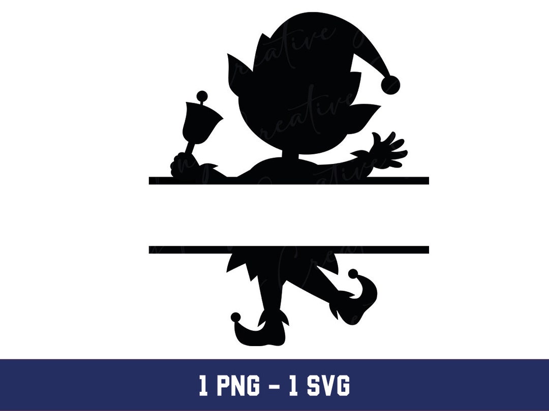 Elf Split Name Png, Elf Split Name Svg, Elf Monogram Png Svg - Etsy