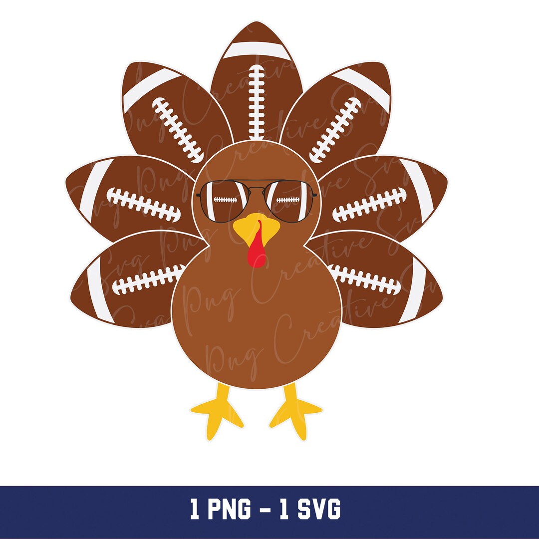 Thanksgiving Football Turkey Png Thanksgiving Football Turkey Etsy