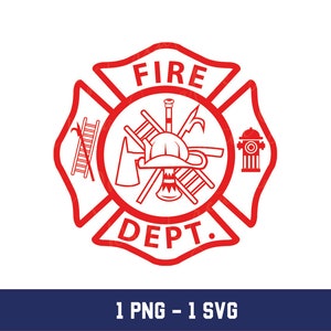 Fire Department Png, Fire Department svg, Fire Dept Png, maltese cross svg, Firefighter Png Svg