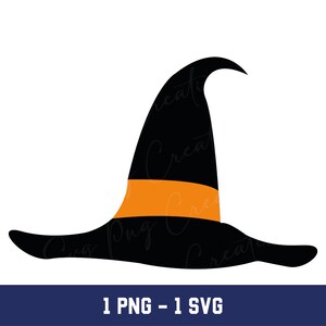 Witch Hat Clipart: Halloween Costume, PNG SVG (Digital Download)