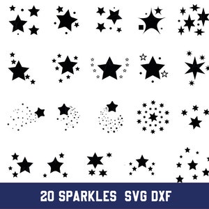 Galaxy Sparkles SVG Cut File: Star Clipart (Instant Download)