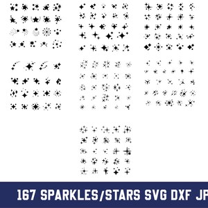Sparkle Svg Bundle, Sparkles Cut File, Galaxy Sparkles Svg, Sparkles Clipart, Instant Download for Cricut And Silhouette