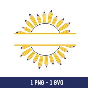 Pencil Split Png, Pencil Split Svg, Pencil Split Monogram