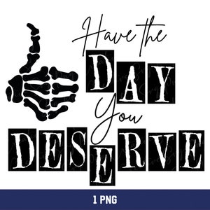 Funny Skeleton Peace Sign PNG SVG: Karma Snarky Design (Digital Download)