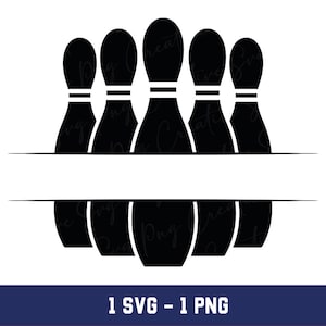 Bowling Split Monogram,Bowling Pins Name Frame, Bowling Pin Svg,Bowling Svg,Bowling Pin Png,Bowling Png