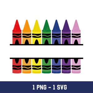 Crayon Split Monogram: PNG SVG (Digital Download)