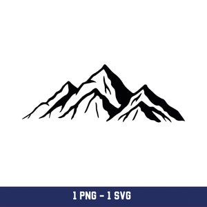 Mountain Svg Png, Mountain Silhouette SVG,  Hills Svg | Mountain png