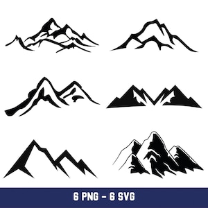 Mountain SVG Bundle, Mountain Silhouette SVG,  Hills Svg | Mountain png