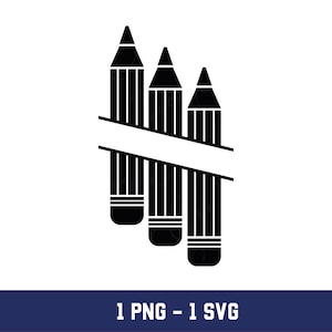 Pencil Split Png, Pencil Split Svg, Pencil Split Monogram