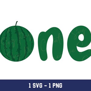 Watermelon First Birthday SVG PNG: Baby Onesie Design (Digital Download)