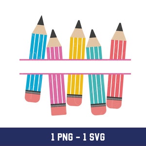 Pencil Split Png, Pencil Split Svg, Pencil Split Monogram