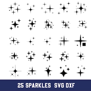 Sparkle SVG Bundle: Galaxy Star Cut Files (Instant Download)