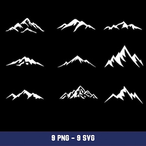 Mountain SVG Bundle, Mountain Silhouette SVG,  Hills Svg | Mountain png