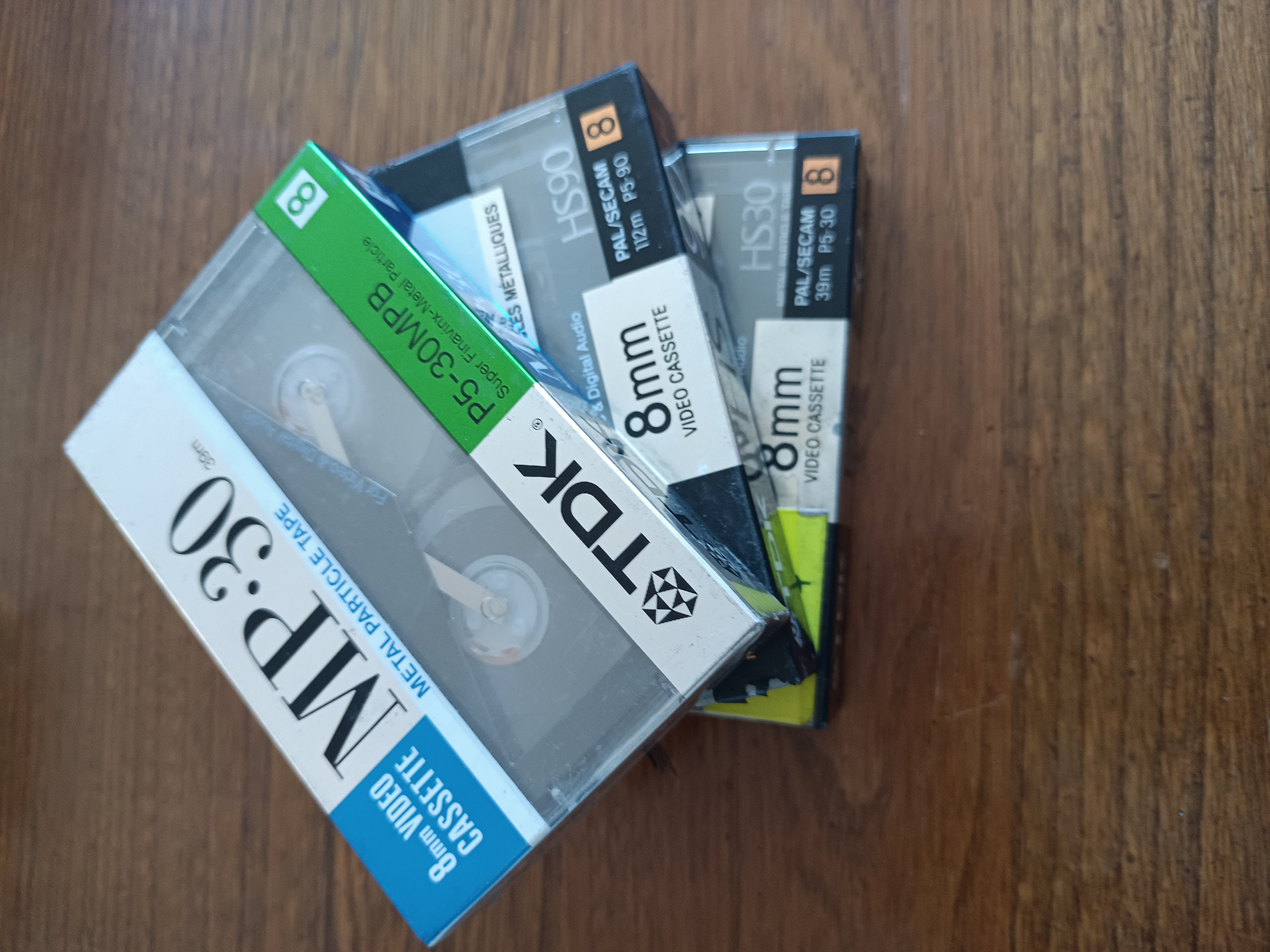 Cassette cassette de caméscope vidéo Sony 8 x TDK 8 mm HS90 PAL/SECAM  vintage