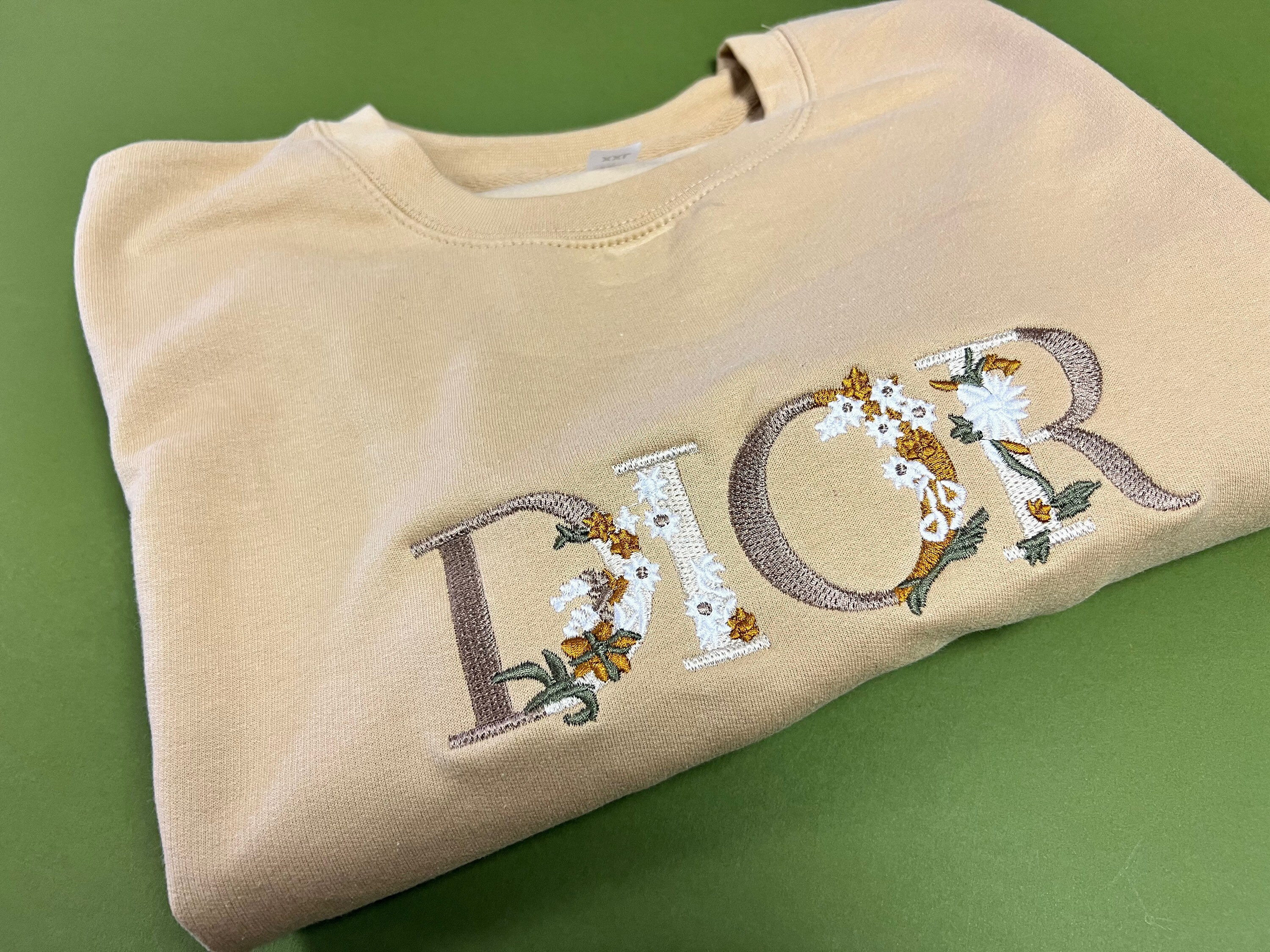 Floral Embroidered Sweatshirt Etsy UK