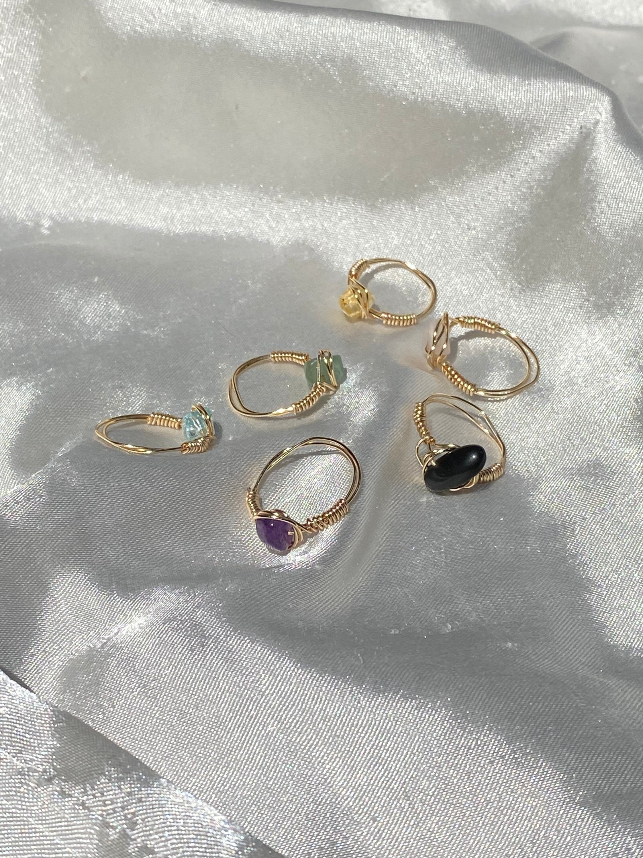 Crystal Rings, Wire Wrapped Rings, Stone Rings - Etsy