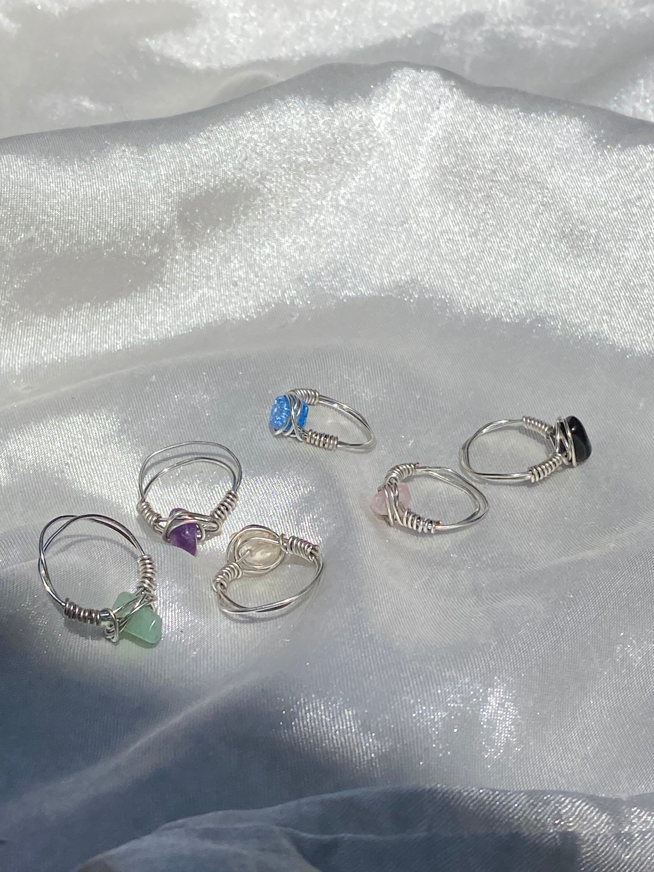 Crystal Rings, Wire Wrapped Rings, Stone Rings - Etsy