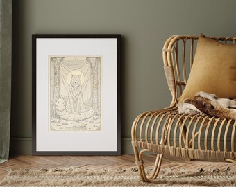 II The High Priestess II - hand gilded tarot print