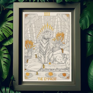 The Empress - III - Tarot card foil A3 signed print