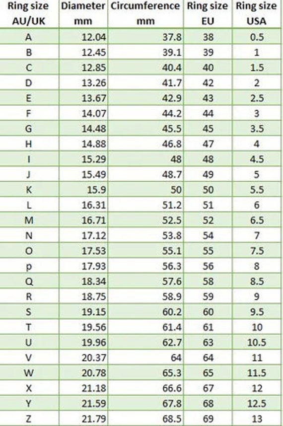 Convertisseur Taille Bague 58 En Us Uk Ring Size U In Us Ring Size