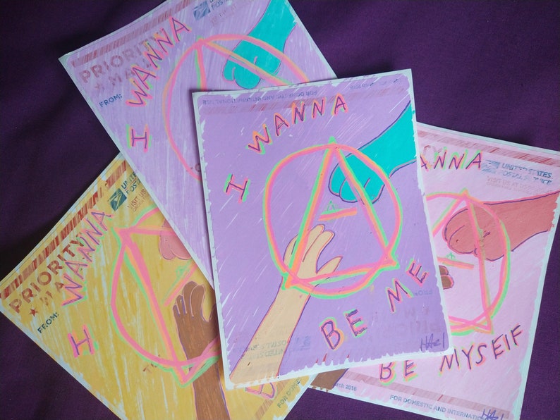 2 RANDOM hand drawn THERIAN STICKERS image 1