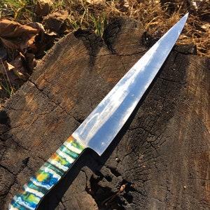 Hand Forged Kitchen Style knife With Acrylic Handle