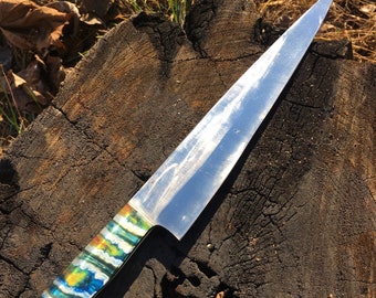 Hand Forged Kitchen Style knife With Acrylic Handle