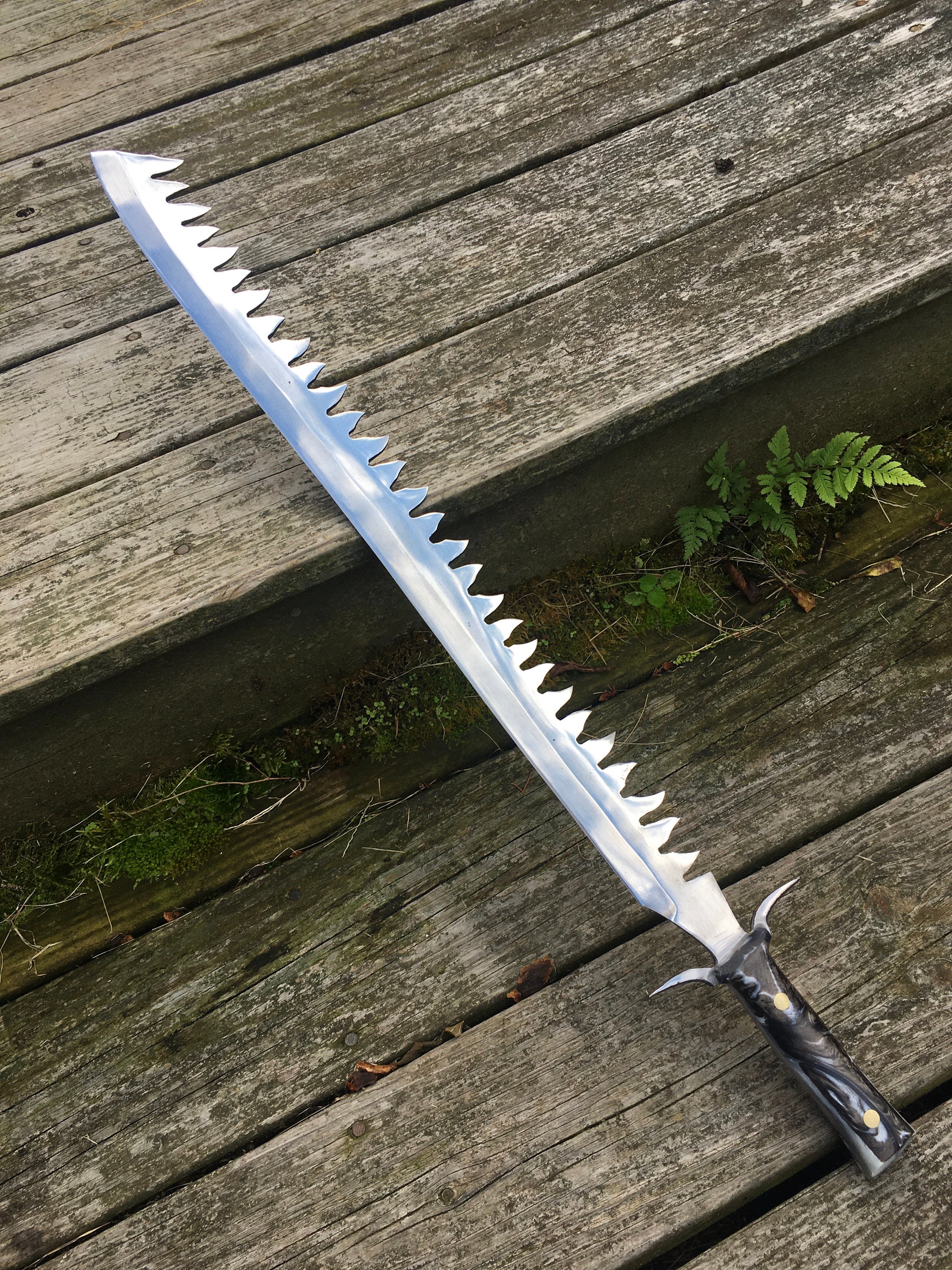 Serrated Fantasy Sword/machete With Acrylic Handle -  India