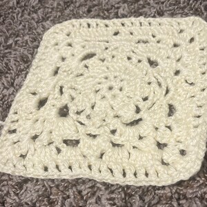 Pale yellow lace pattern squares