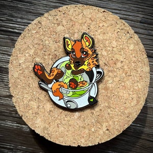 LGBTea Agender Hyena Enamel Pin