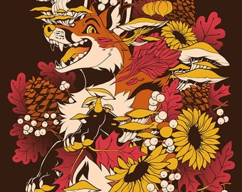 Fall Fox Print