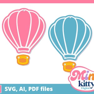 Heteluchtballonnen Oorbellen Bestand - DIGITALE DOWNLOAD - Cut File, svg pdf