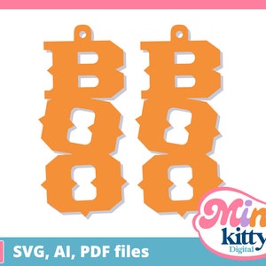 Halloween BOO Earrings Cut File - DIGITAL DOWNLOAD, svg, pdf, ai