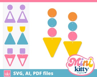 Triangle Shapes Hoops Variety - DIGITAL DOWNLOAD, svg, pdf, ai