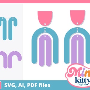 Arches Set Earrings File - DIGITAL DOWNLOAD - 3 Pairs