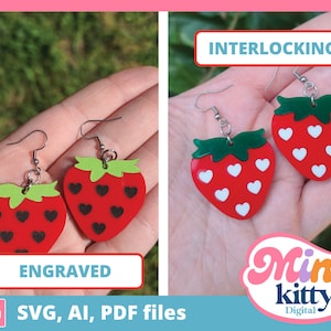 Strawberry Earrings File - DIGITAL DOWNLOAD