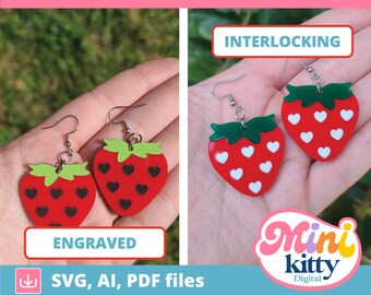 Strawberry Earrings File - DIGITAL DOWNLOAD