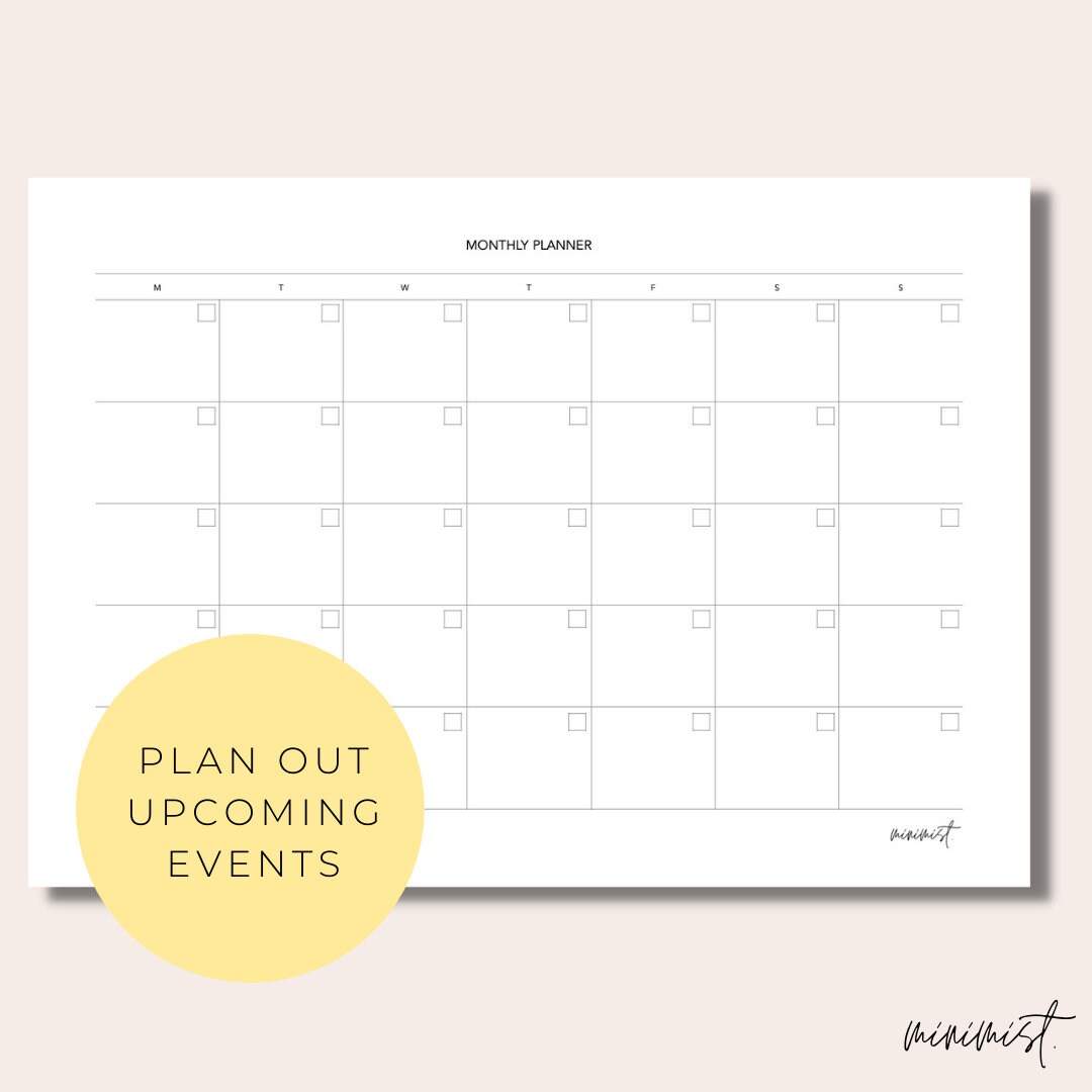 daily planner printable weekly schedule monthly planner to etsy