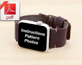Leather Apple Watch Strap Pattern: Leathercraft Template (PDF)