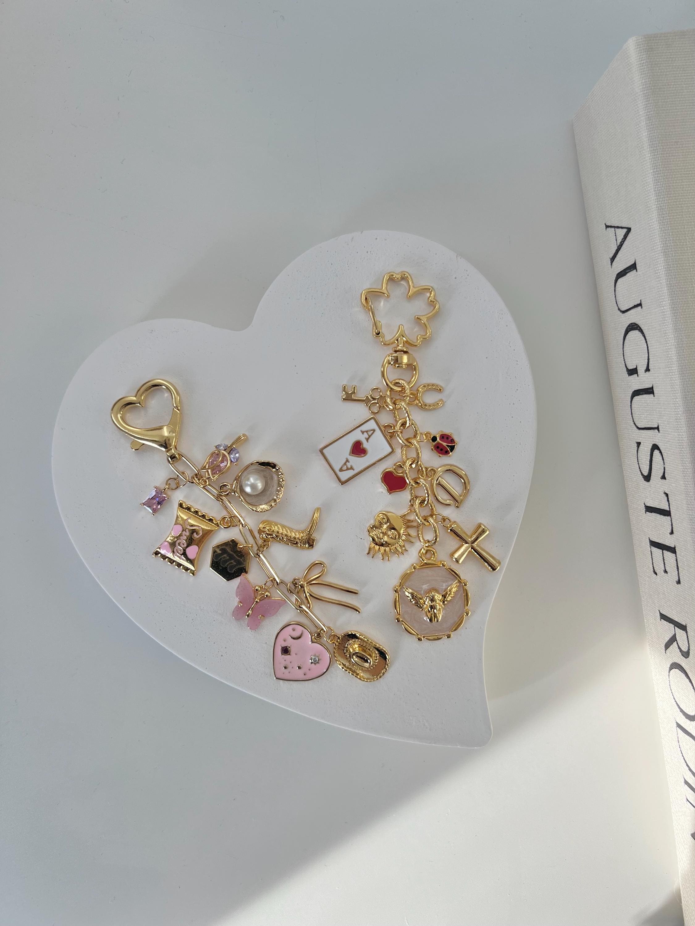 Personalized Charm Keychains, Custom Handbag Charms, Unique Car Keychains, Gift for Her, Customizable Purse & Bag Charms, Personalized Gift