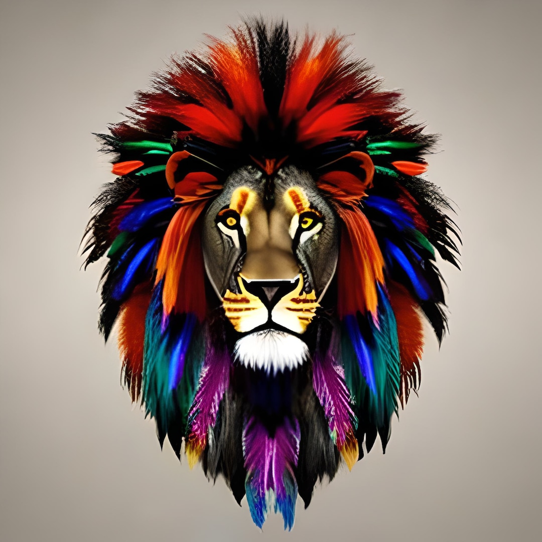 Tribal Lion Sticker Style Clipart - High Quality Jpgs - Digital ...