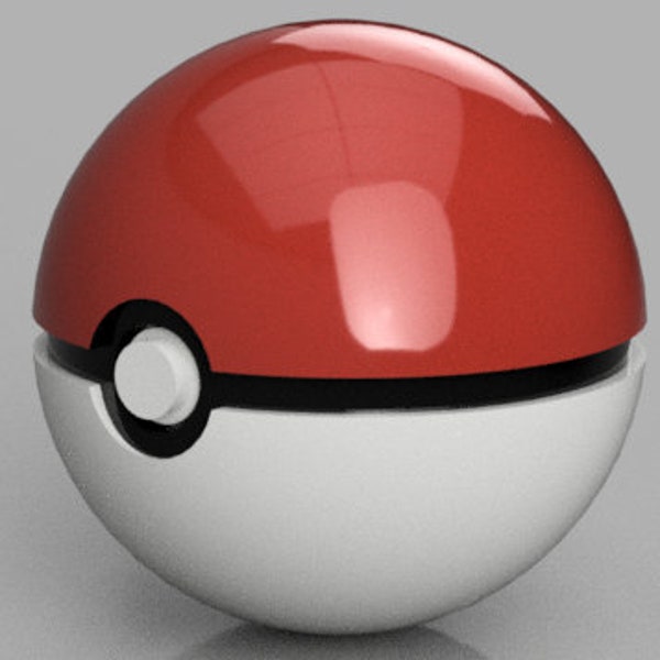 Pokeball Pokemon-inspired prop STL file for 3D printing