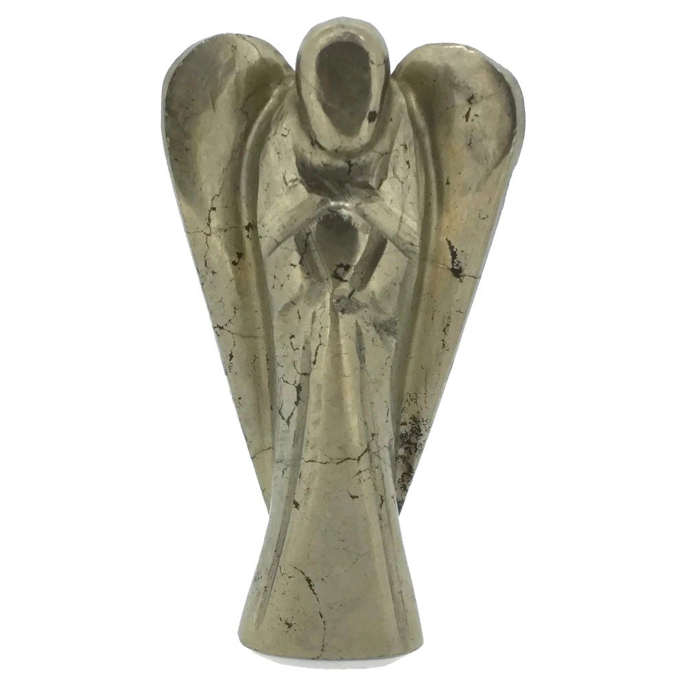 Carved Figurine Statue Gemstone Angel For Reiki Healing Meditation Peace Of Mind 
