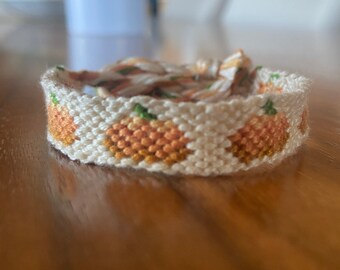 handmade fall pumpkin halloween bracelet