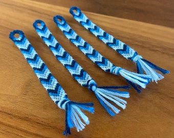 Blue Chevron Keychains