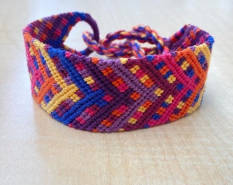 neon sunset interlocking chevron bracelet